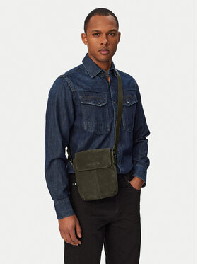 Tommy Hilfiger Tommy Hilfiger Geantă crossover Metal Logo Suede Crossbody Bag AM0AM14262 Verde