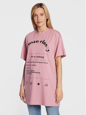 PROSTO. PROSTO. T-shirt KLASYK Chero 1273 Ružičasta Relaxed Fit