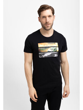 Volcano Volcano T-Shirt T-RELI Czarny Regular Fit