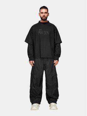 MADE BY SOCIETY MADE BY SOCIETY Spodnie materiałowe MONOLITH Pants - P17812 Czarny Basic Fit