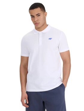 4F 4F Polokošeľa 4FWSS25TPTSM704-10S Biela Regular Fit