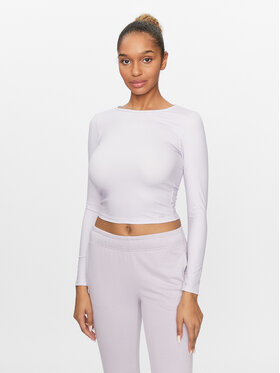 4F 4F Bluse 4FAW23TLONF166 Violett Slim Fit