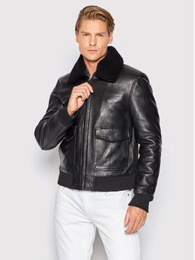 Serge Pariente Serge Pariente Lederjacke Style 18 Schwarz Regular Fit