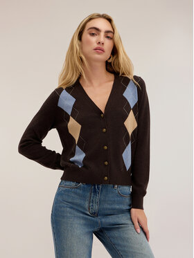 Motivi Motivi Sweter M407W004120N0V2 Brązowy Regular Fit