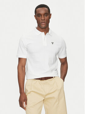 Guess Guess Тениска с яка и копчета F5GP00 K9WF1 Бял Regular Fit