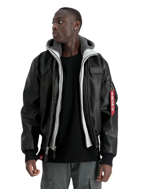 Alpha Industries Alpha Industries Kurtka skórzana Ma-1 D-Tec 123106 Czarny Regular Fit
