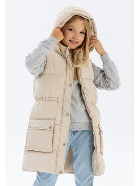 MINOTI MINOTI Kamizelka 20gilet42 Biały Regular Fit
