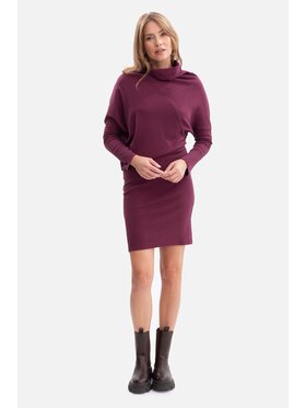 BeWear BeWear Sukienka dzianinowa b309 Fioletowy Baggy Fit