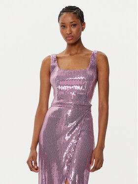 Fracomina Fracomina Marškinėliai FQ24WT2001W66701 Violetinė Slim Fit