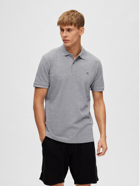 Selected Homme Selected Homme Poloshirt 16087839 Grau Regular Fit