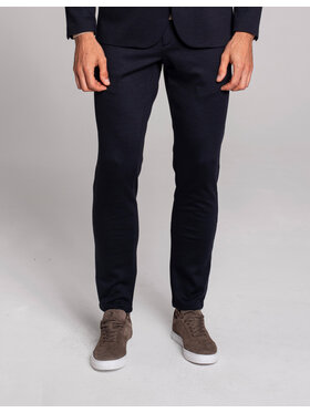 Borgio Borgio Spodnie garniturowe nepi Granatowy Slim Fit