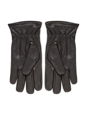 Jack&Jones Moške Rokavice Jacmontana Leather Gloves Noos 12125090 Črna