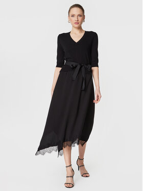 TWINSET TWINSET Trikotažinė suknelė 231TP3251 Juoda Regular Fit