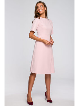 Stylove Stylove Koktejlové šaty S240 Růžová Regular Fit