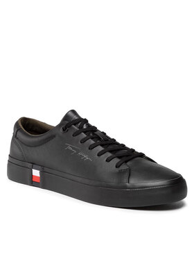 Tommy Hilfiger Tommy Hilfiger Sneakersy Corporate Modern Vulc Leather FM0FM03727 Čierna