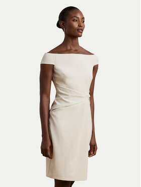 LAUREN RALPH LAUREN LAUREN RALPH LAUREN Sukienka koktajlowa 253936389003 Écru Slim Fit