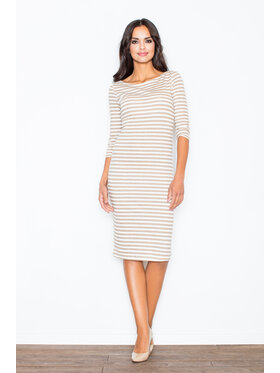 FIGL FIGL Φόρεμα M311 Μπεζ Regular Fit
