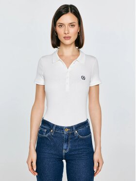 BIG STAR BIG STAR Polo RELLA_100_150 Biały Basic Fit