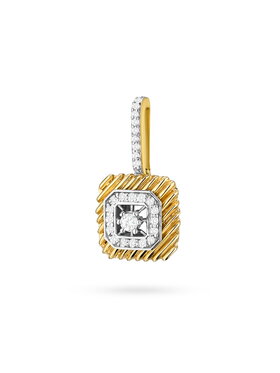 Fugart Fugart Naszyjnik Zawieszka z żółtego złota z brylantem 0.17 ct FZ0516-585-B0.17 Złoty