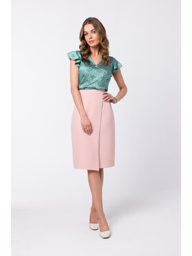 Stylove Stylove Spódnica midi S343 Różowy Regular Fit