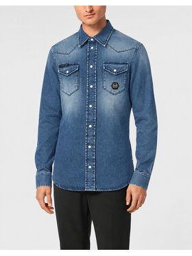 PHILIPP PLEIN PHILIPP PLEIN Koszula jeansowa 31230 Niebieski Regular Fit