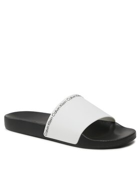 Calvin Klein Calvin Klein Nazouváky Pool Slide Rubber HM0HM00981 Bílá