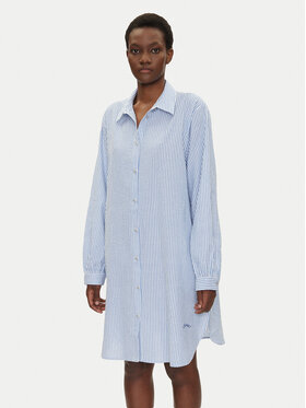 Iconique Iconique Rochie tip cămașă IC25-066 Albastru celest Relaxed Fit