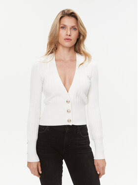 Guess Guess Kardigán W3YR23 Z37J2 Biela Slim Fit