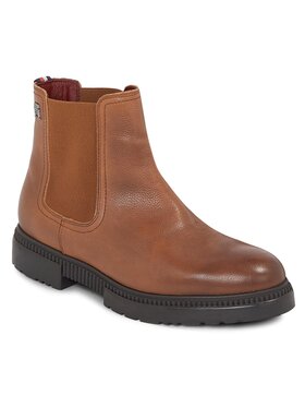 Tommy Hilfiger Tommy Hilfiger Μποτάκια με λάστιχο Comfort Cleated Termo Lth Chel FM0FM04650 Καφέ