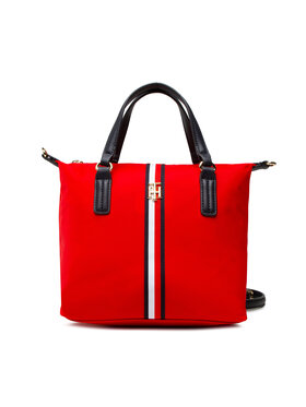 Tommy Hilfiger Tommy Hilfiger Táska Poppy Small Tote Corp AW0AW11344 Piros