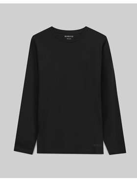 Borgio Borgio Longsleeve milazzo Czarny Slim Fit