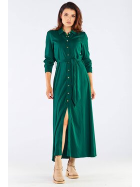 Awama Awama Vestito estivo A451 Verde Basic Fit