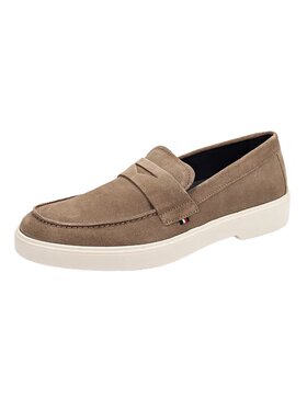 Tommy Hilfiger Tommy Hilfiger Mokasyny PÓŁBUTY MĘSKIE SUEDE LOAFER Beżowy