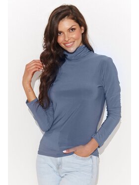 Numinou Numinou Bluzka NU460 Niebieski Classic Fit