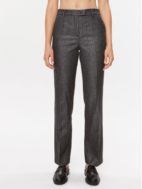 TWINSET TWINSET Kalhoty z materiálu 232TT2451 Šedá Regular Fit