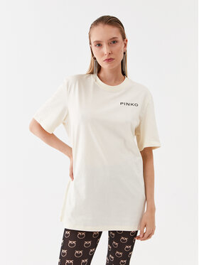 Pinko Pinko Tričko 101704 A13K Écru Relaxed Fit