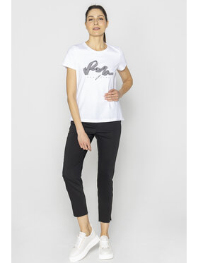 Deni Cler Milano Deni Cler Milano T-Shirt T-DC-T212-E2-10-10-1 Biały Regular Fit