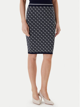 Guess Guess Puzdrová sukňa W4BD53 Z37K0 Tmavomodrá Regular Fit