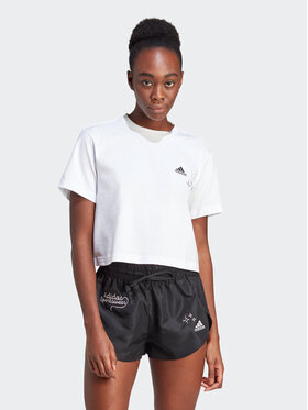 adidas adidas T-krekls IA3161 Balts Loose Fit