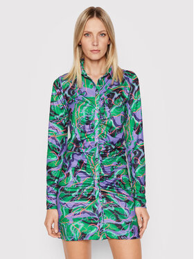 Local Heroes Local Heroes Srajčna obleka Jungle Ruched SS22D0001 Pisana Regular Fit