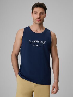 4F 4F Tank top 4FRSS26TSLEM331-31S Granatowy Regular Fit
