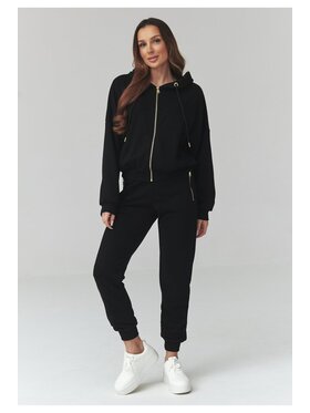 Makadamia Makadamia Dres A14 Czarny Loose Fit
