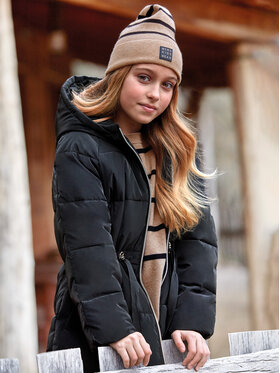 Mayoral Mayoral Пухено яке 7.416 Черен Regular Fit