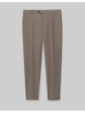 Borgio Borgio Spodnie garniturowe brione_gi Beżowy Slim Fit