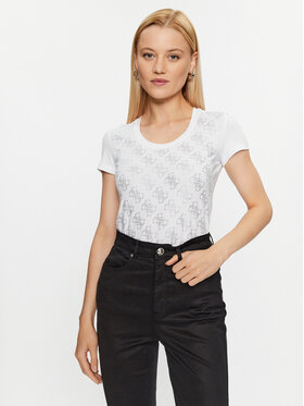 Guess Guess Тишърт W3BI53 J1314 Бял Slim Fit