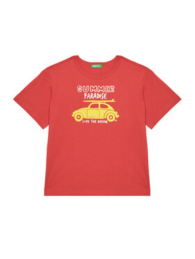 United Colors Of Benetton United Colors Of Benetton Тишърт 3JERG10JQ Червен Regular Fit
