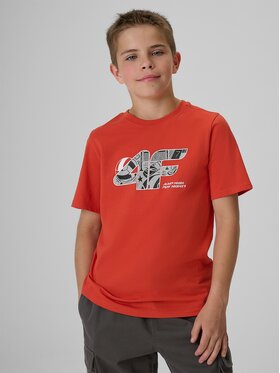 4F 4F T-Shirt 4FJRAW26TTSHM4349-062S Czerwony Regular Fit