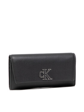 Calvin Klein Jeans Calvin Klein Jeans Velika ženska denarnica Minimal Monogram Longfold K60K609348 Črna
