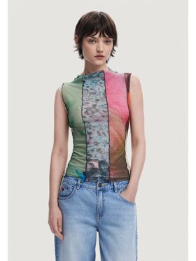 Desigual Desigual T-Shirt TS_ST. JOHNS Πράσινο Regular Fit