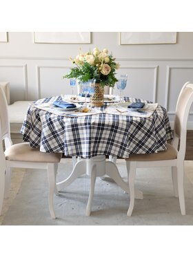 Roseberry Home Roseberry Home Obrus Blue Plaid Niebieski